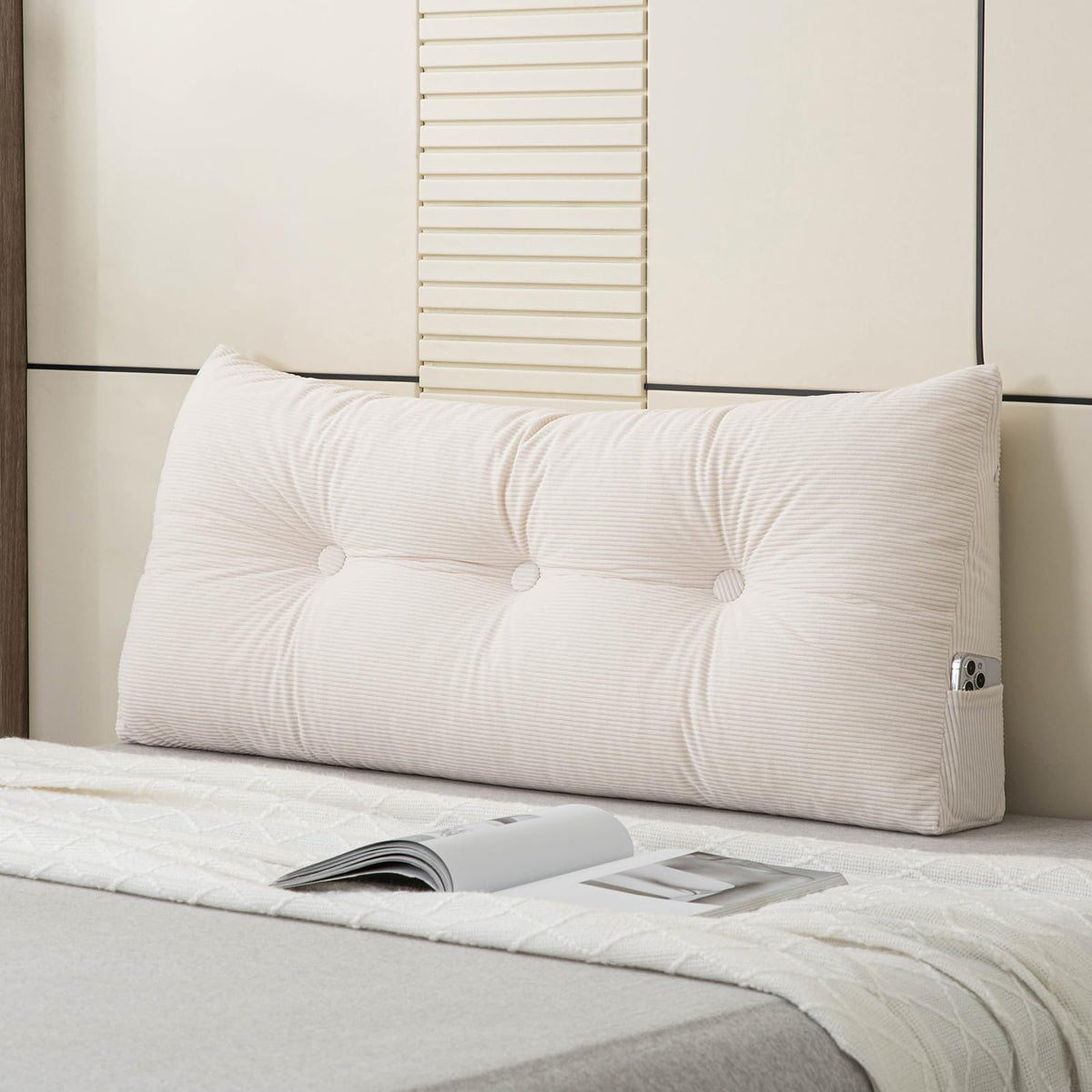 MQK cabecero frontal Twin XL mostrando soporte cómodo