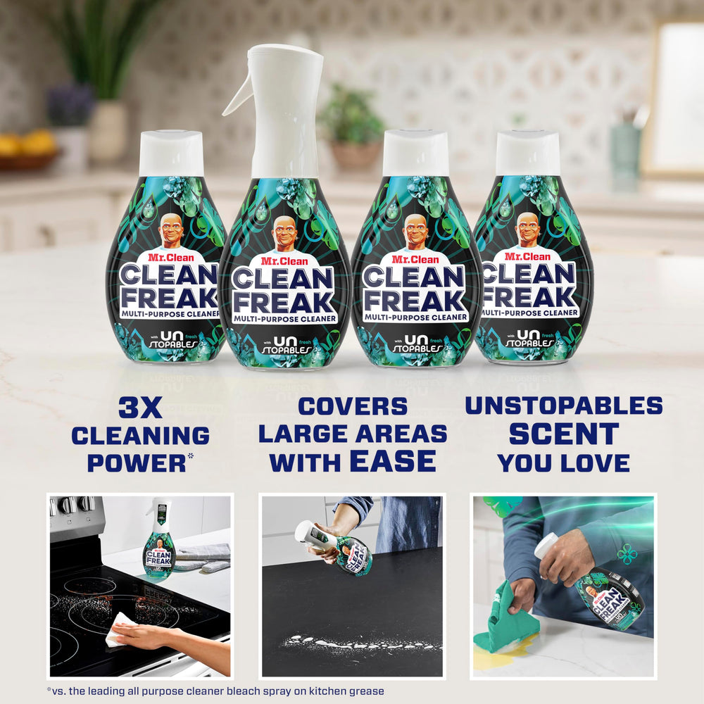 Mr. Clean detalle de la boquilla Power Nozzle, facilidad de uso y control