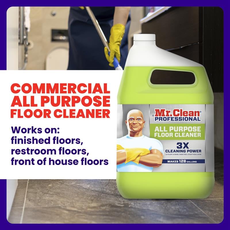 P&G PROFESSIONAL Mr. Clean PRO label close-up with dilution guidance for safe use