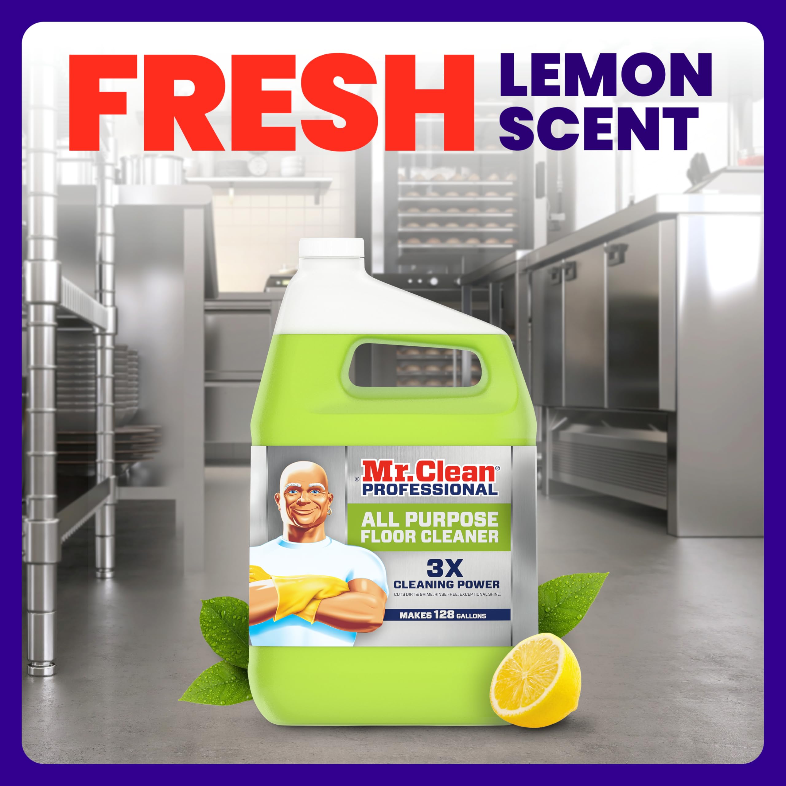 P&G PROFESSIONAL Mr. Clean PRO used by custodian in commercial lobby demonstrating speed