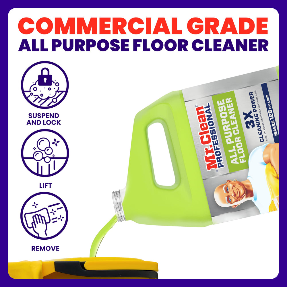 P&G PROFESSIONAL Mr. Clean PRO cleaned hardwood floor showing preserved shine