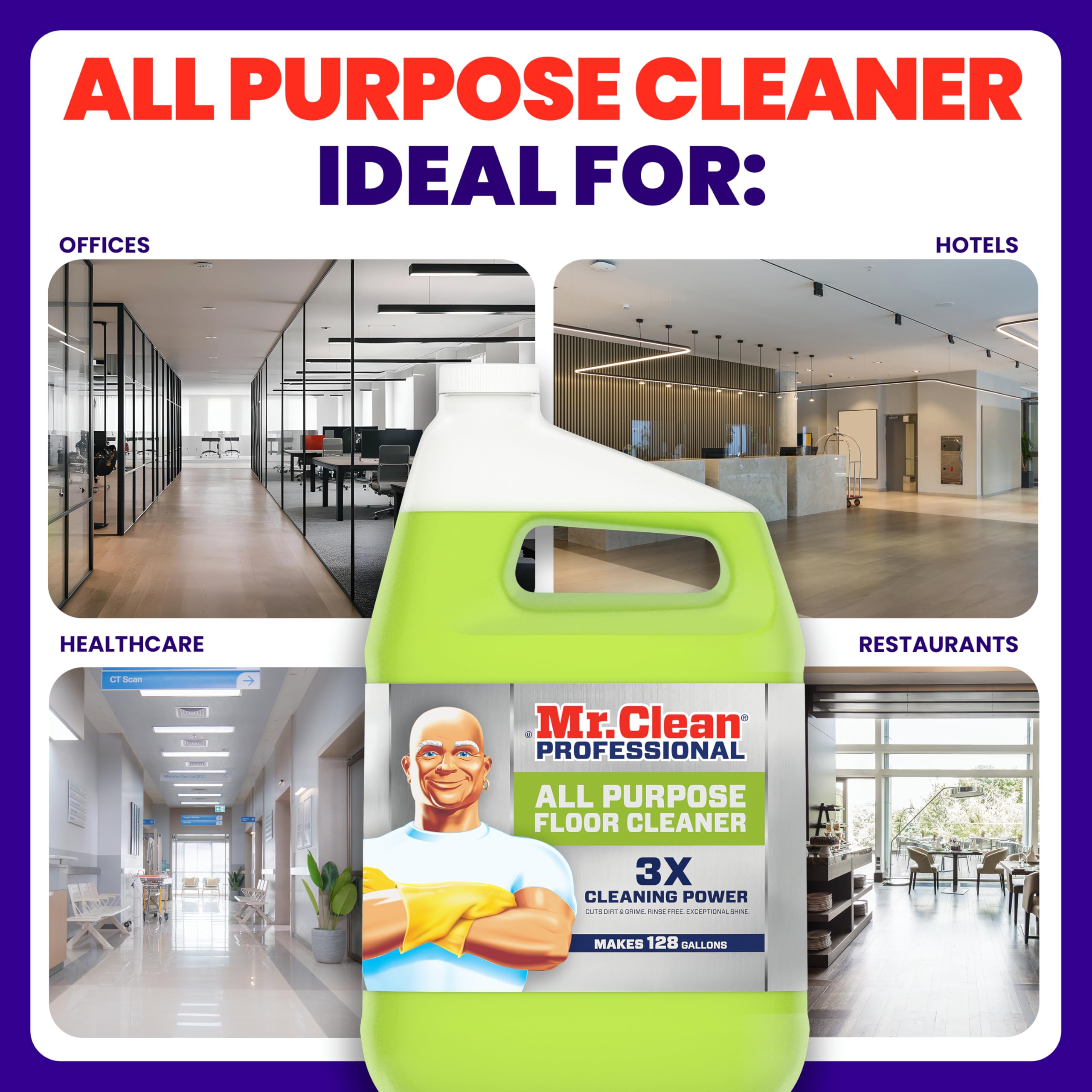 P&G PROFESSIONAL Mr. Clean PRO cleaned vs unclean tile side-by-side proof of removal