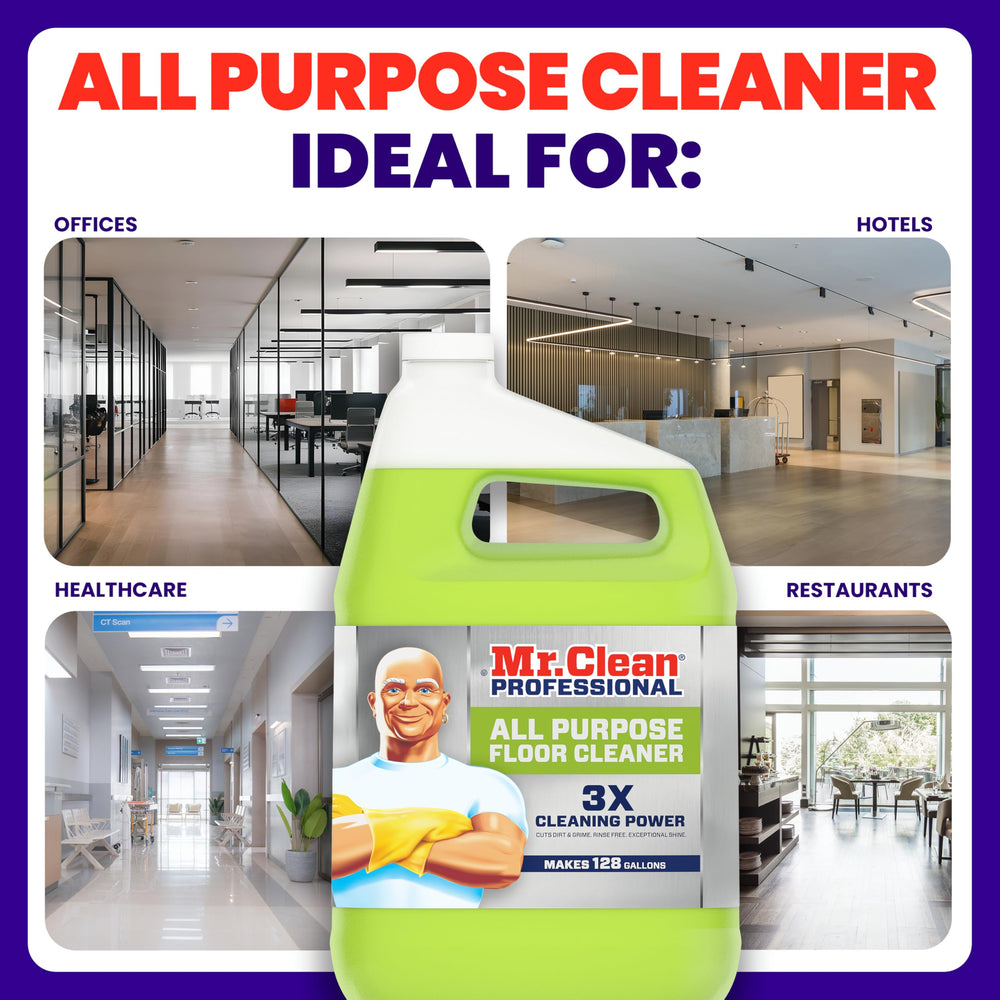 P&G PROFESSIONAL Mr. Clean PRO cleaned vs unclean tile side-by-side proof of removal