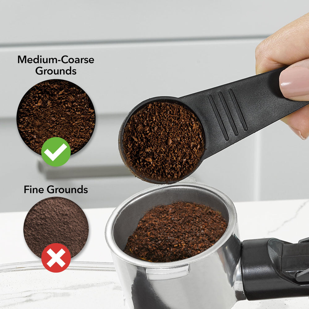 Mr. Coffee jarra medidora con marcas y cuchara dosificadora, asegura medidas precisas