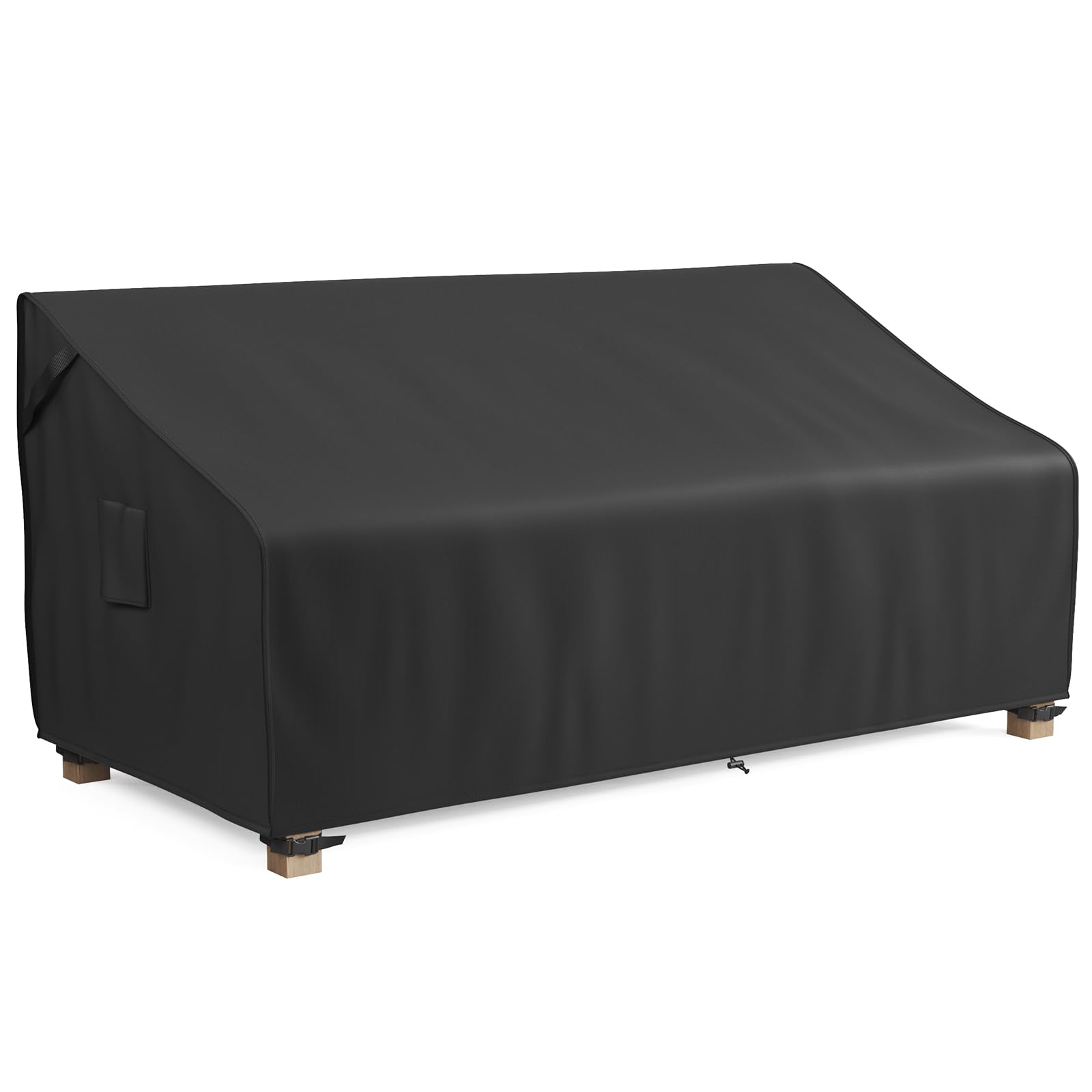 MR. COVER front view on 3-seater sofa shows full waterproof protection