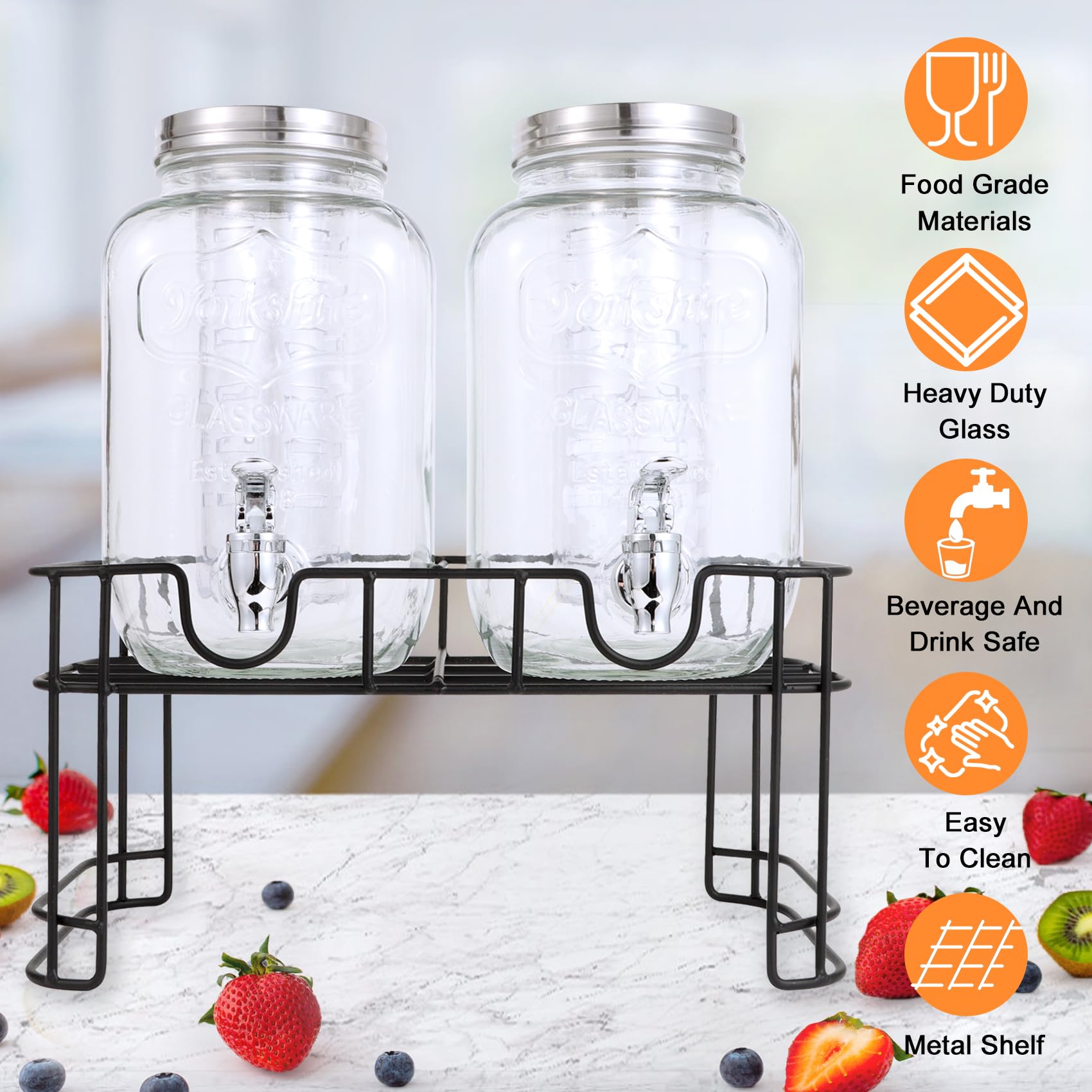 MR.KIANGCI infusor de frutas colocado dentro del dispensador, añade sabor