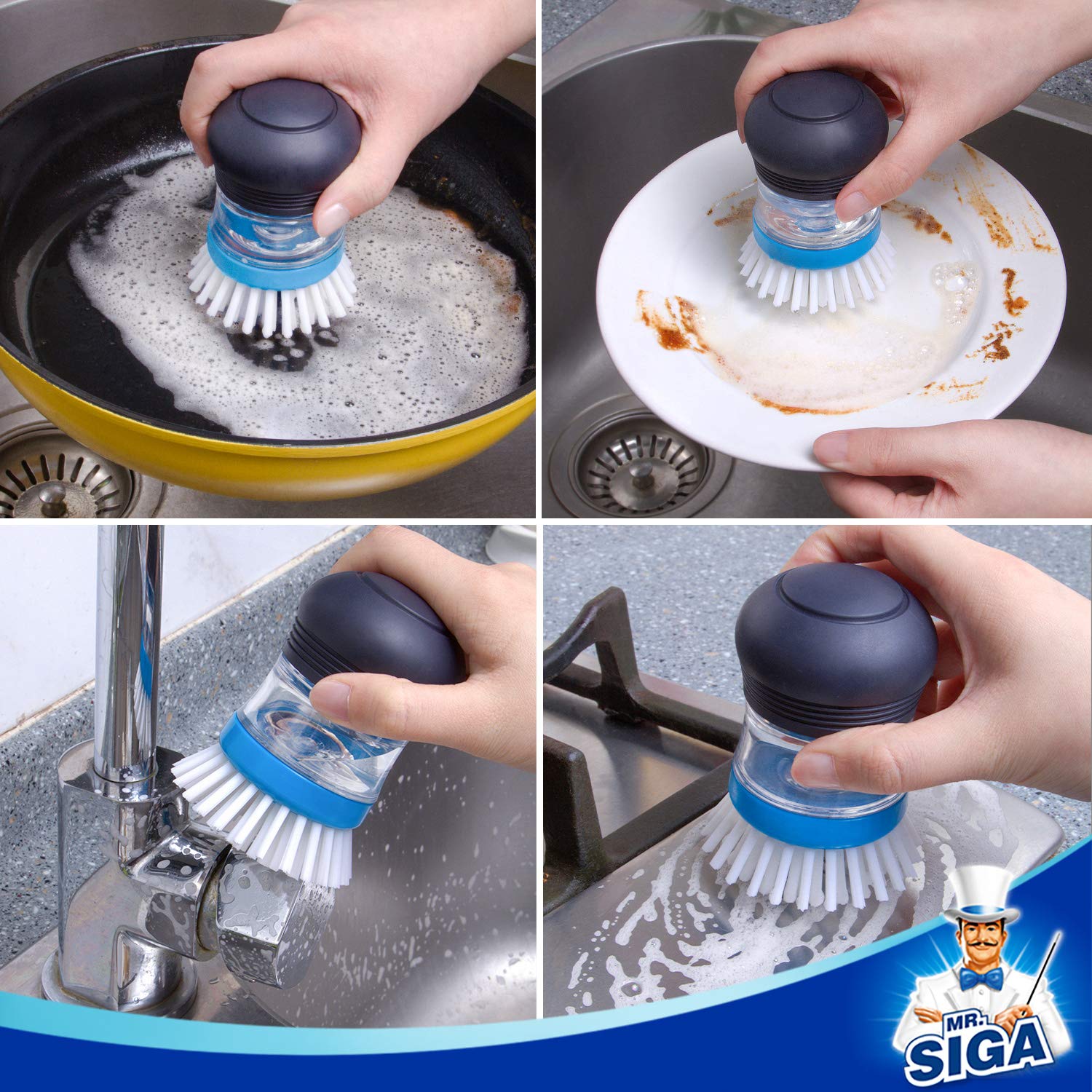 MR.SIGA escala junto a una mano para mostrar tamaño ergonómico