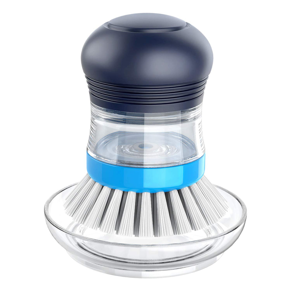 MR.SIGA vista frontal del cepillo dispensador azul marino, ahorro de jabón