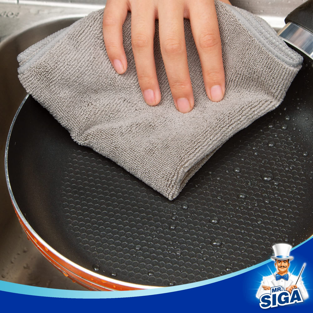MR.SIGA paño secando utensilios y quitando grasa en cocina