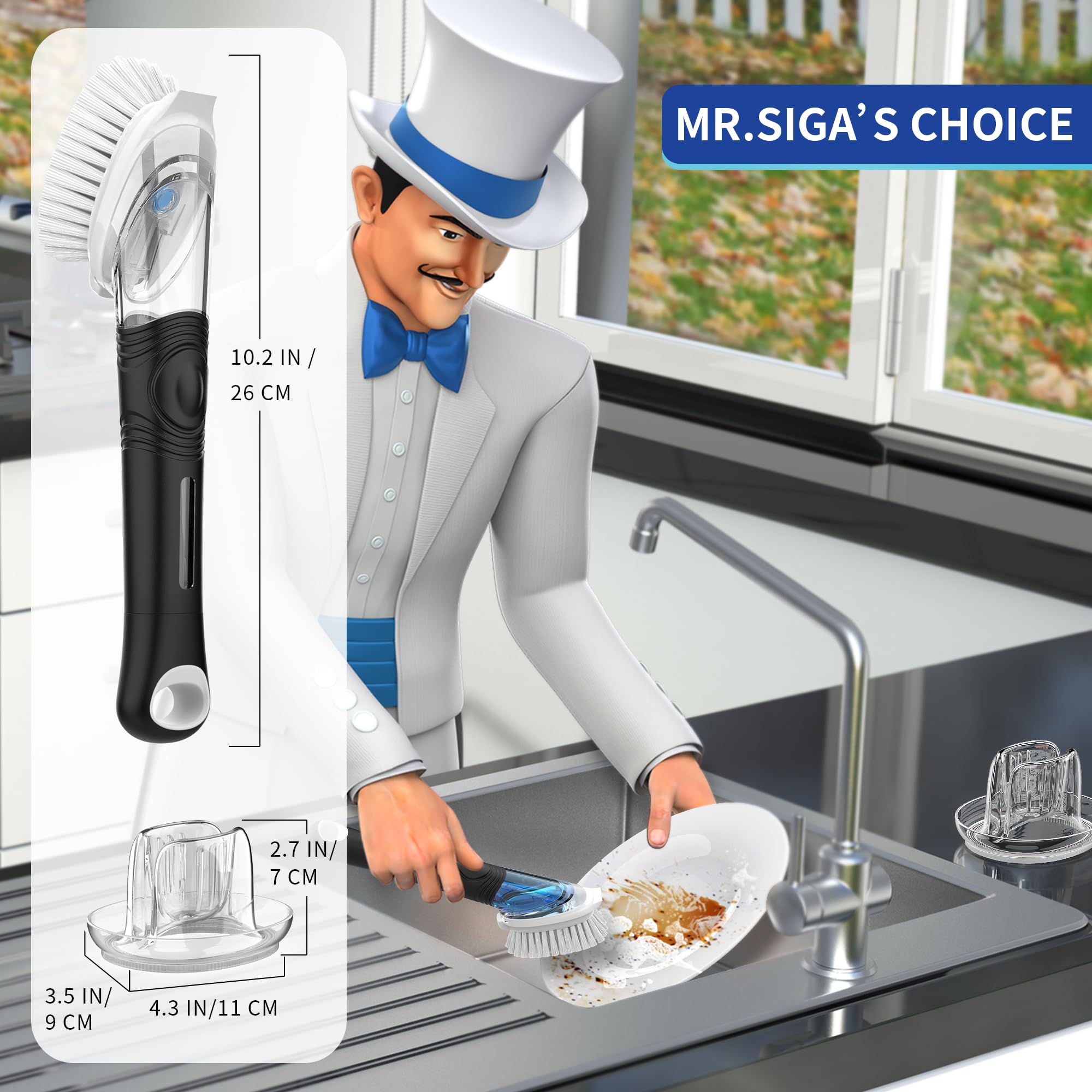 MR.SIGA recambio en escena de cocina mostrando limpieza práctica