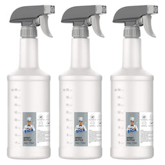 MR.SIGA frontal pack 3 botellas mostrando tamaño y diseño ergonómico