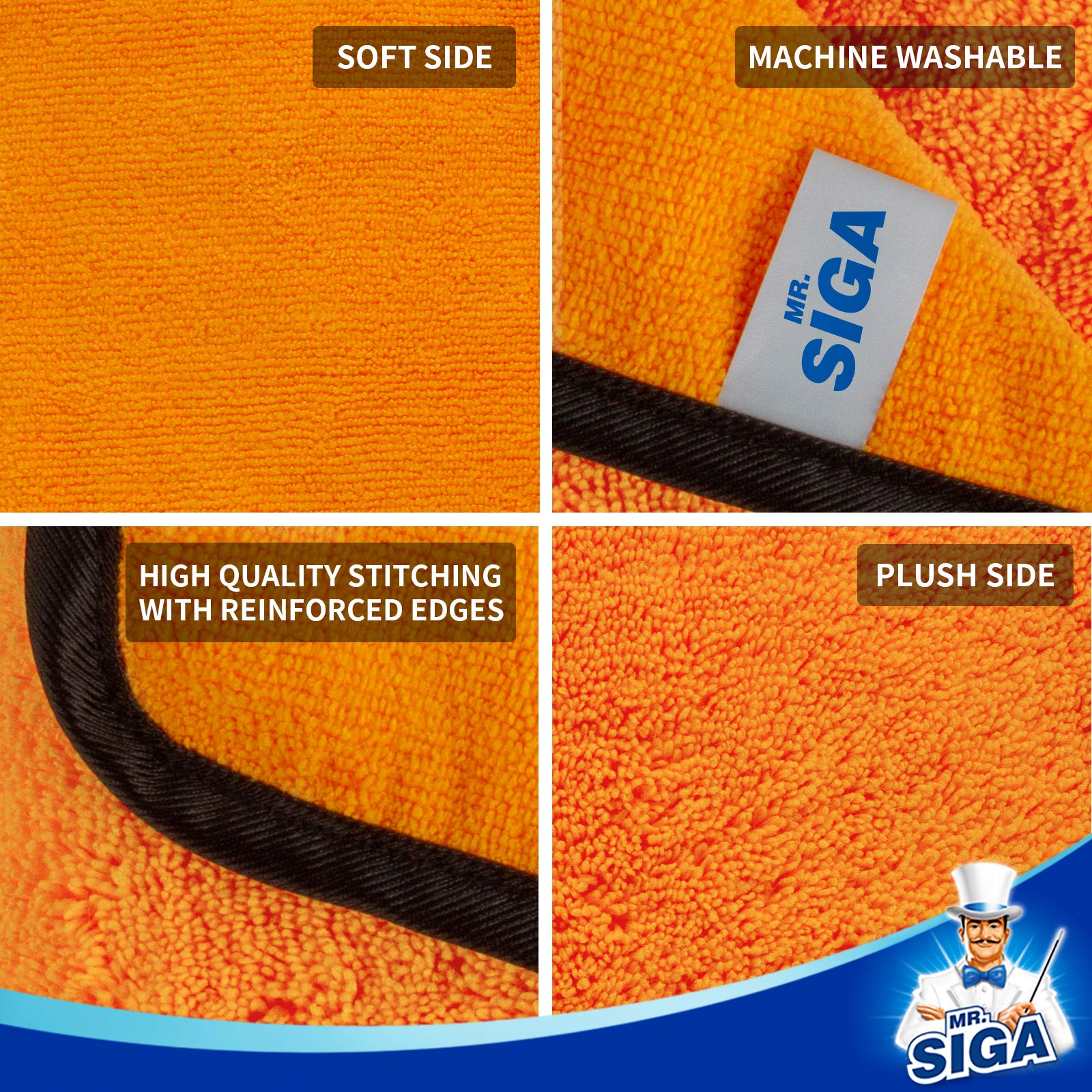 MR.SIGA paños guardados en garaje listos para uso frecuente