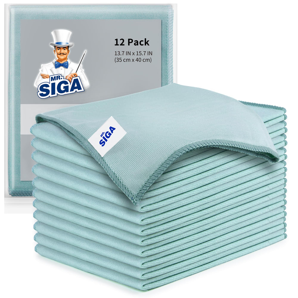 MR.SIGA paquete frontal con 12 paños para limpieza sin pelusas