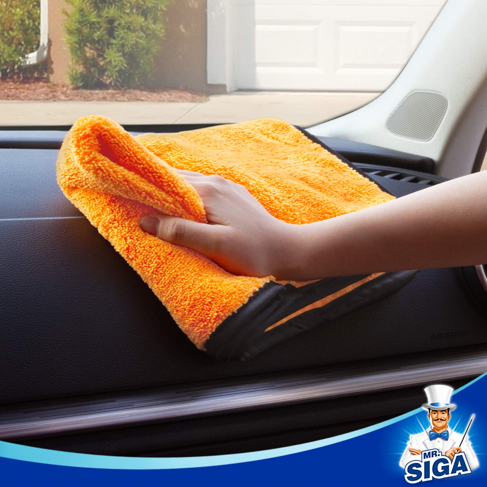 MR.SIGA stacked towels in garage setting offering ready-to-use organization