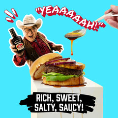 Mr. Yoshida's salsa glaseando pollo en parrilla con caramelización