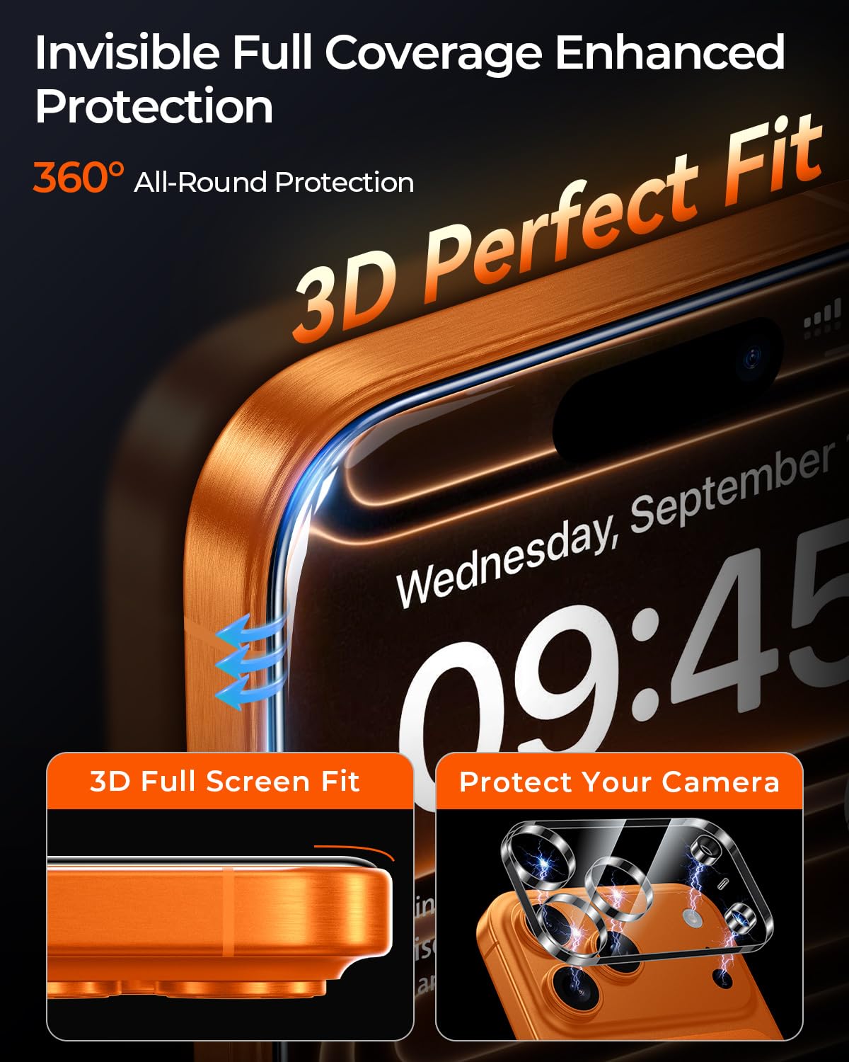 mrglas camera protector fitted on iPhone protecting lenses from impact