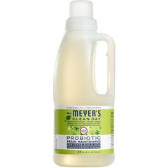 Mrs. MEYER'S botella frontal limón verbena mostrando diseño y aroma fresco