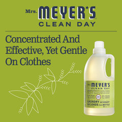 Mrs. MEYER'S botella junto a objeto de referencia, visualiza el volumen de 64 fl oz