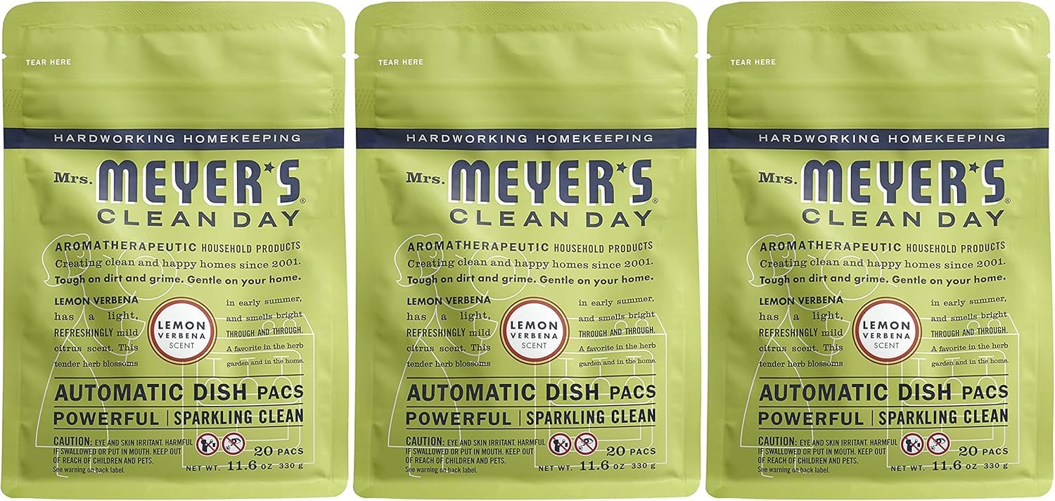 Mrs. Meyer's envase frontal del pack x3 con beneficio de duración