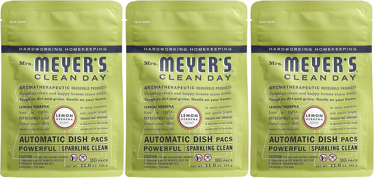 Mrs. Meyer's envase frontal del pack x3 con beneficio de duración