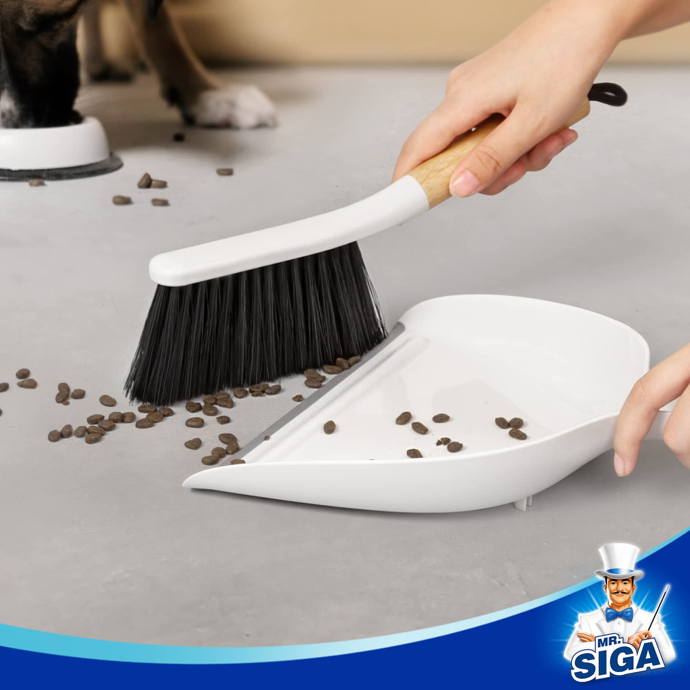 MR.SIGA cepillo encajado en recogedor para guardado vertical y ahorro de espacio