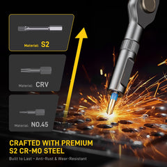 MrToNo mango T de aluminio mostrando agarre ergonómico y durabilidad