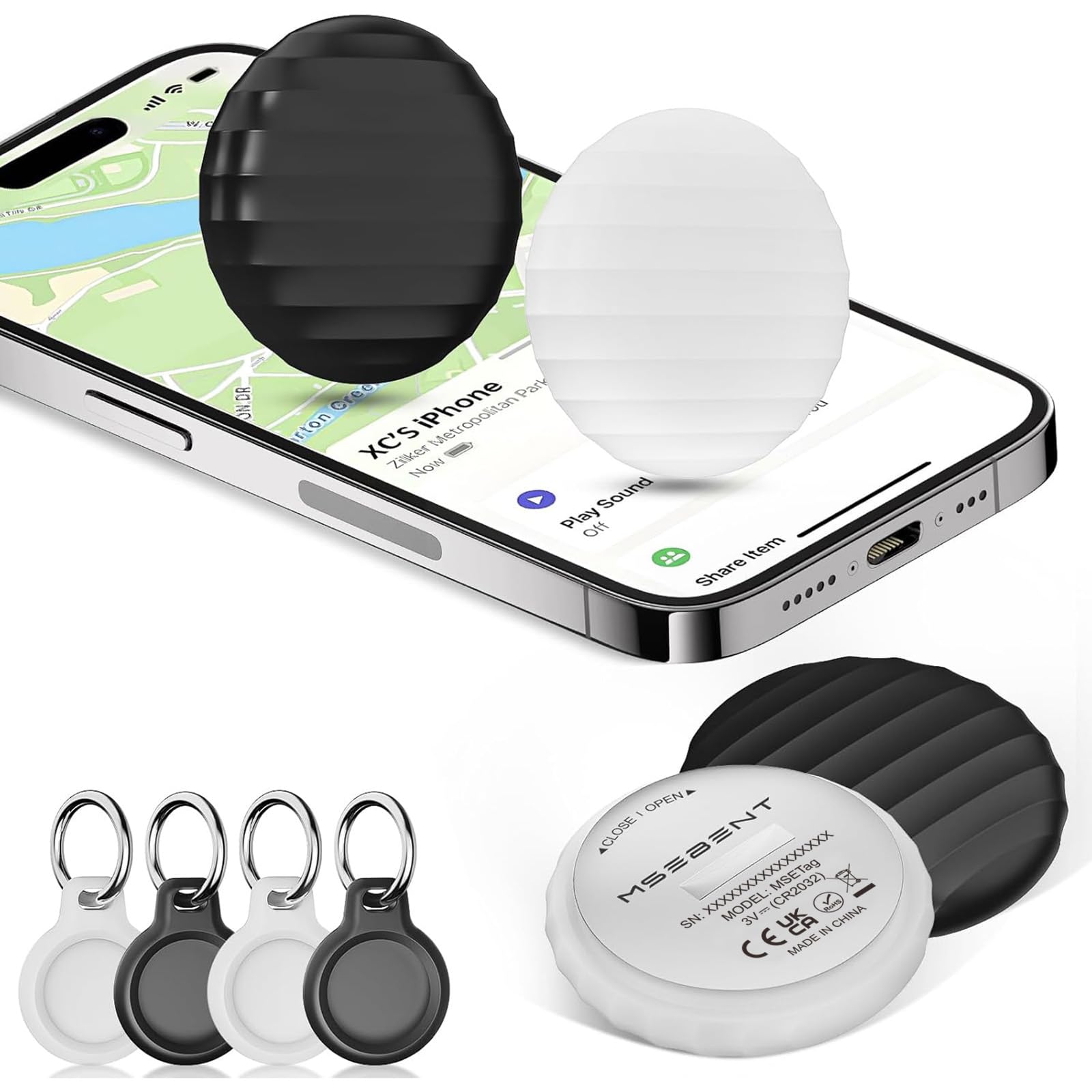 MSEBENT anverso del tracker mostrando diseño y marca, facilita identificación rápida