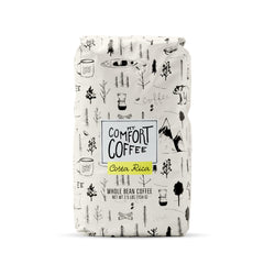 Mt. Comfort Coffee bolsa frontal 2.5 lb mostrando formato resellable y marca