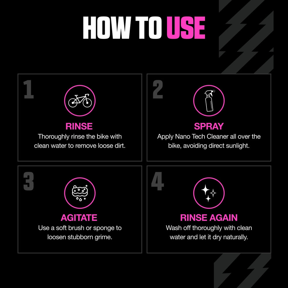 Muc-Off antes y después de una bici mostrando limpieza efectiva