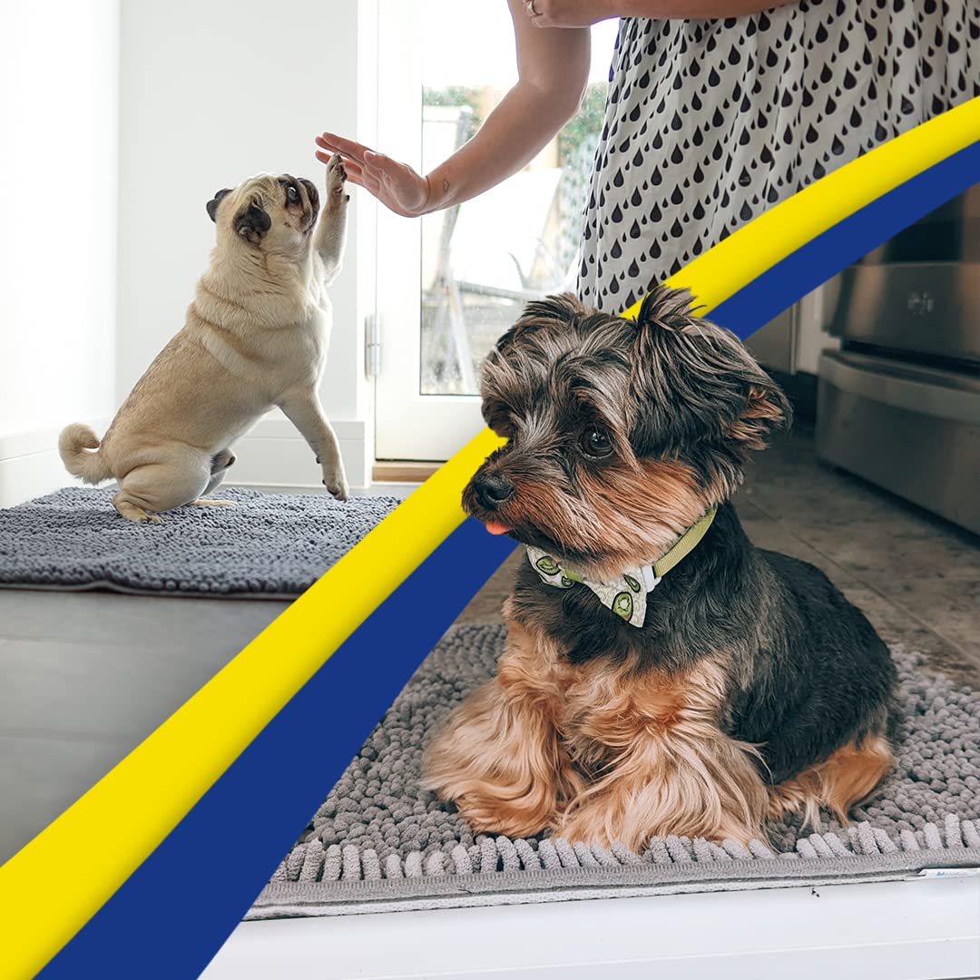Muddy Mat comparación de tamaño con objetos, fácil de mover y lavar