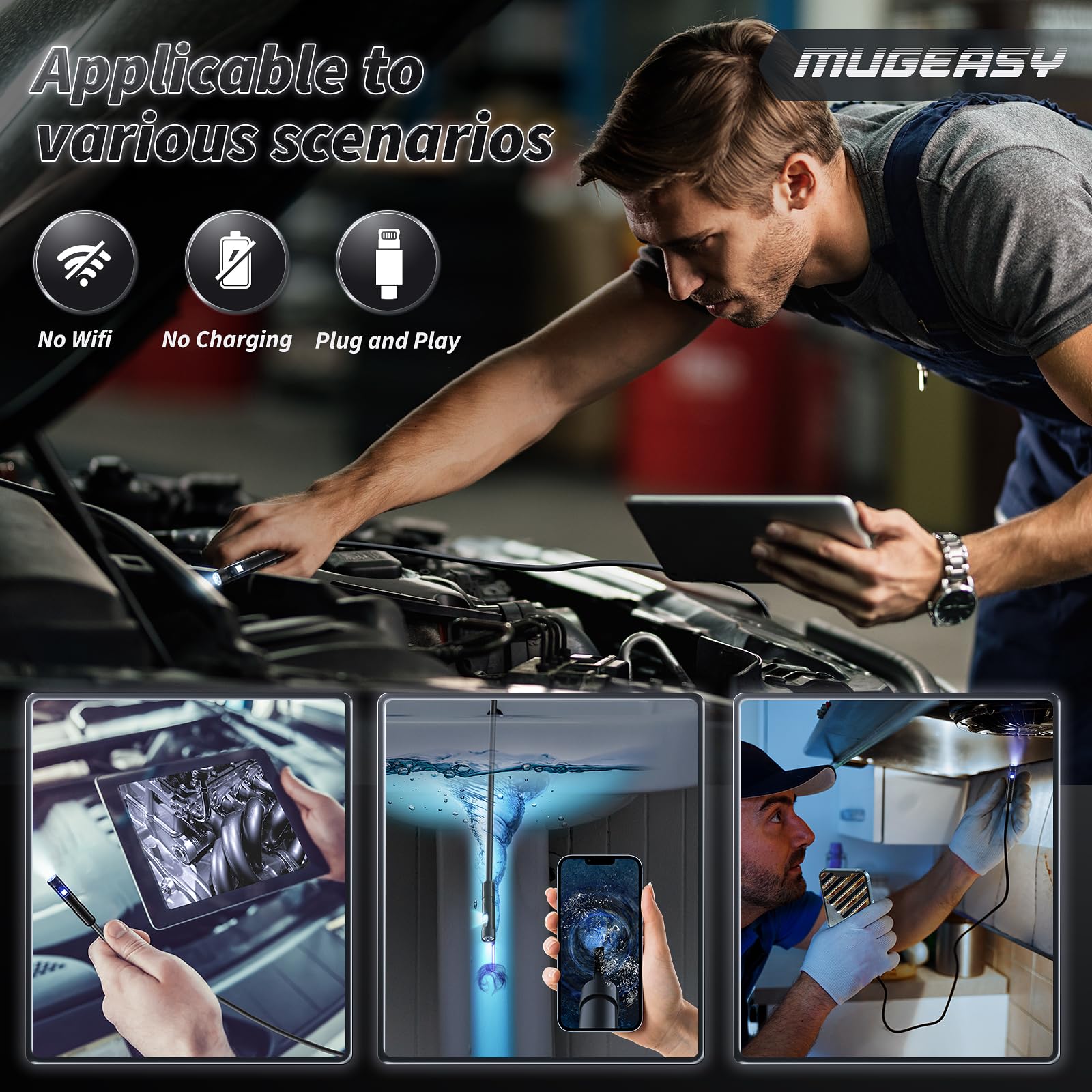 MugEasy accesorios incluidos (gancho, imán, espejo), facilitan recuperación
