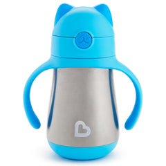 Munchkin vaso Cool Cat frente azul muestra diseño y capacidad
