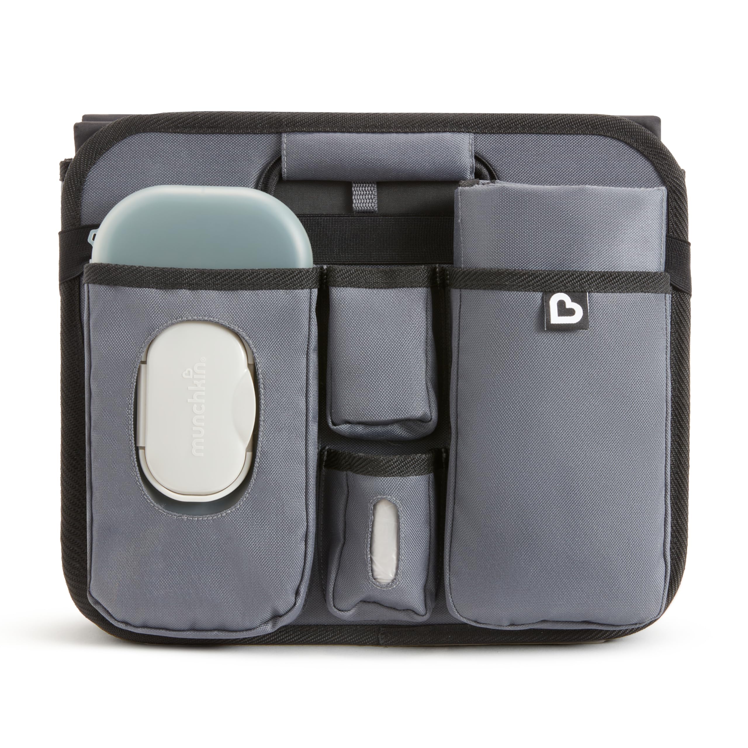 Munchkin vista interior con bolsillos para accesorios y separación eficiente