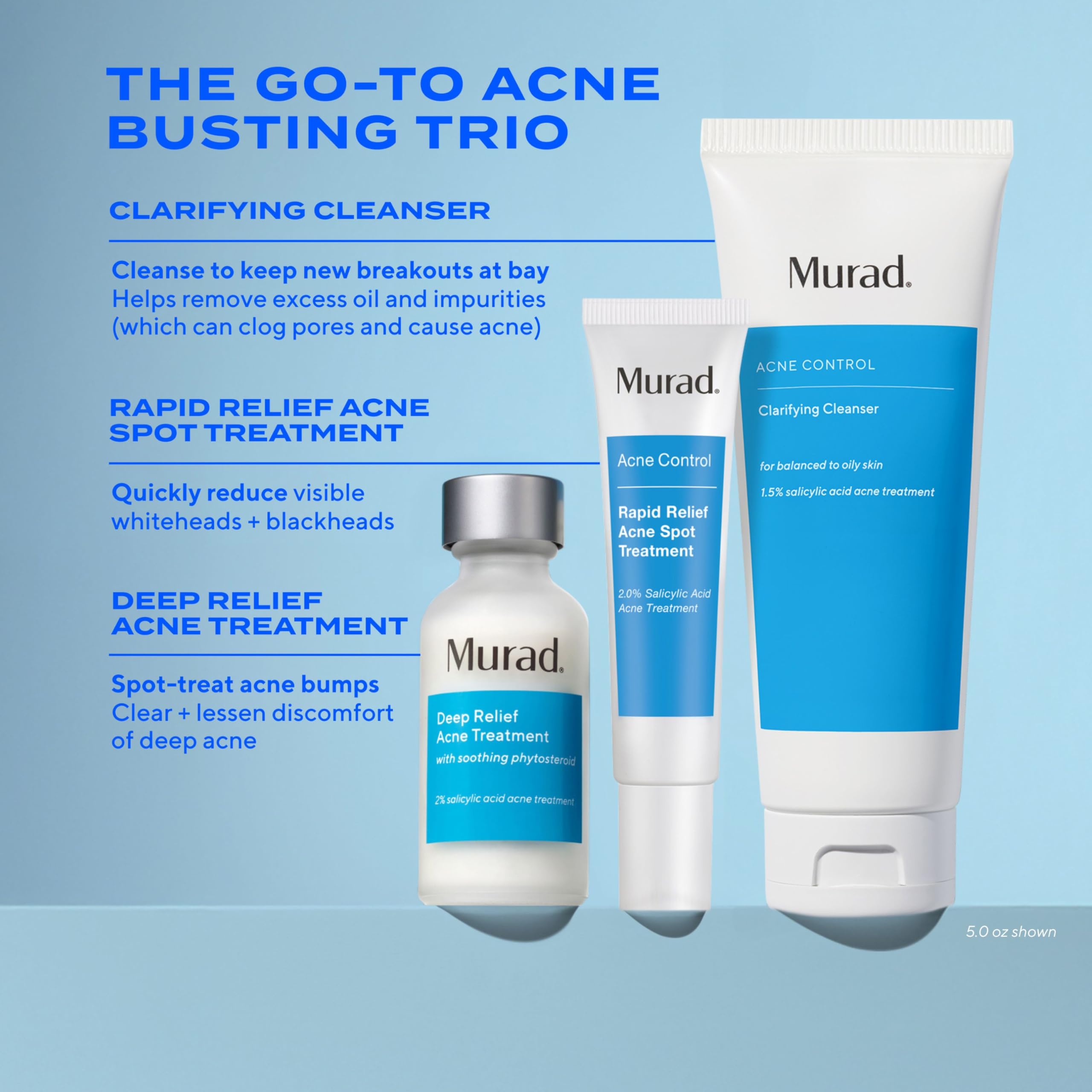 Murad persona lavando rostro con gel para ver aplicación y efecto purificante