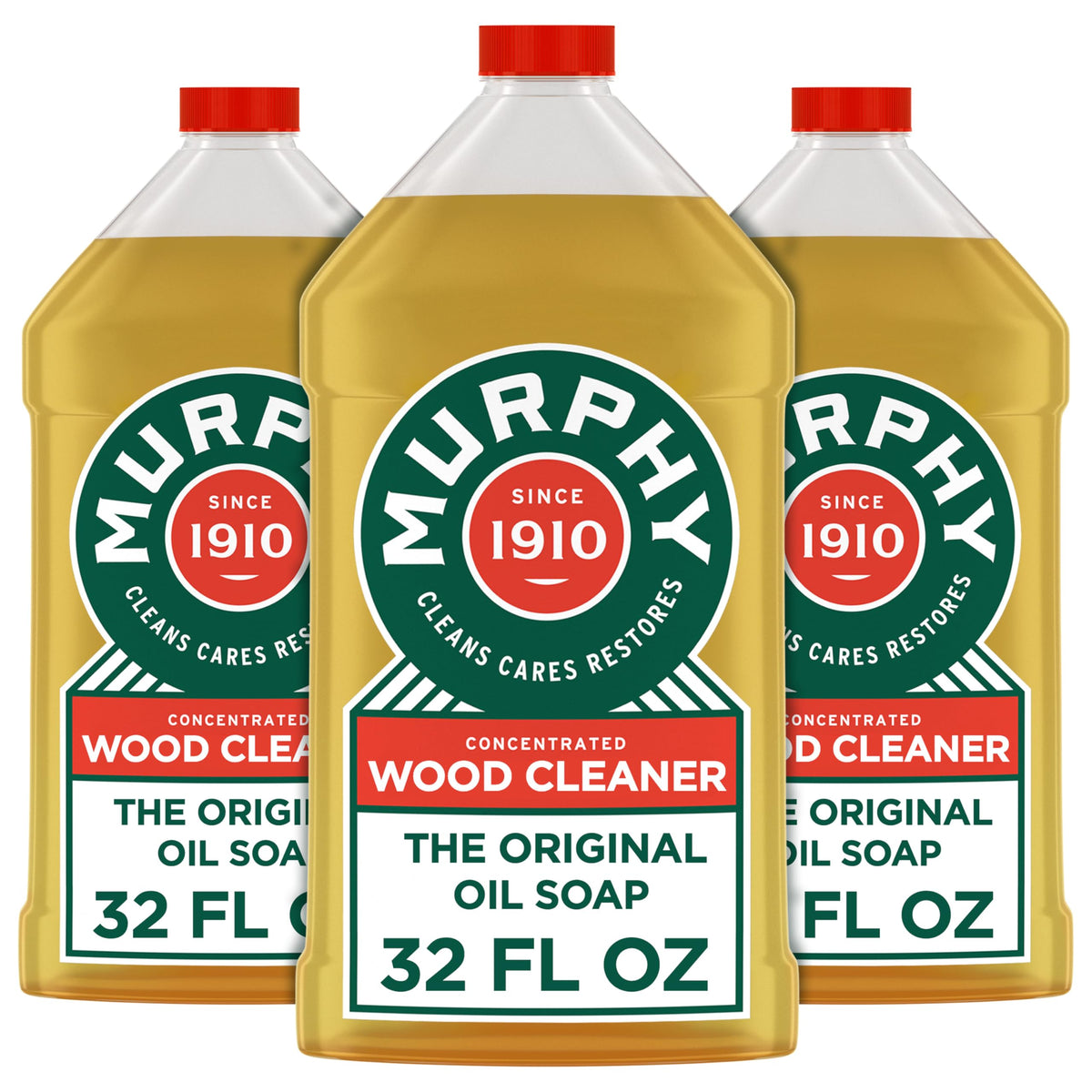 Murphy botella pack frontal mostrando tres envases y limpieza eficiente