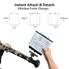 MusBoard TC10C refill sleeves and clips holding up to twenty sheets