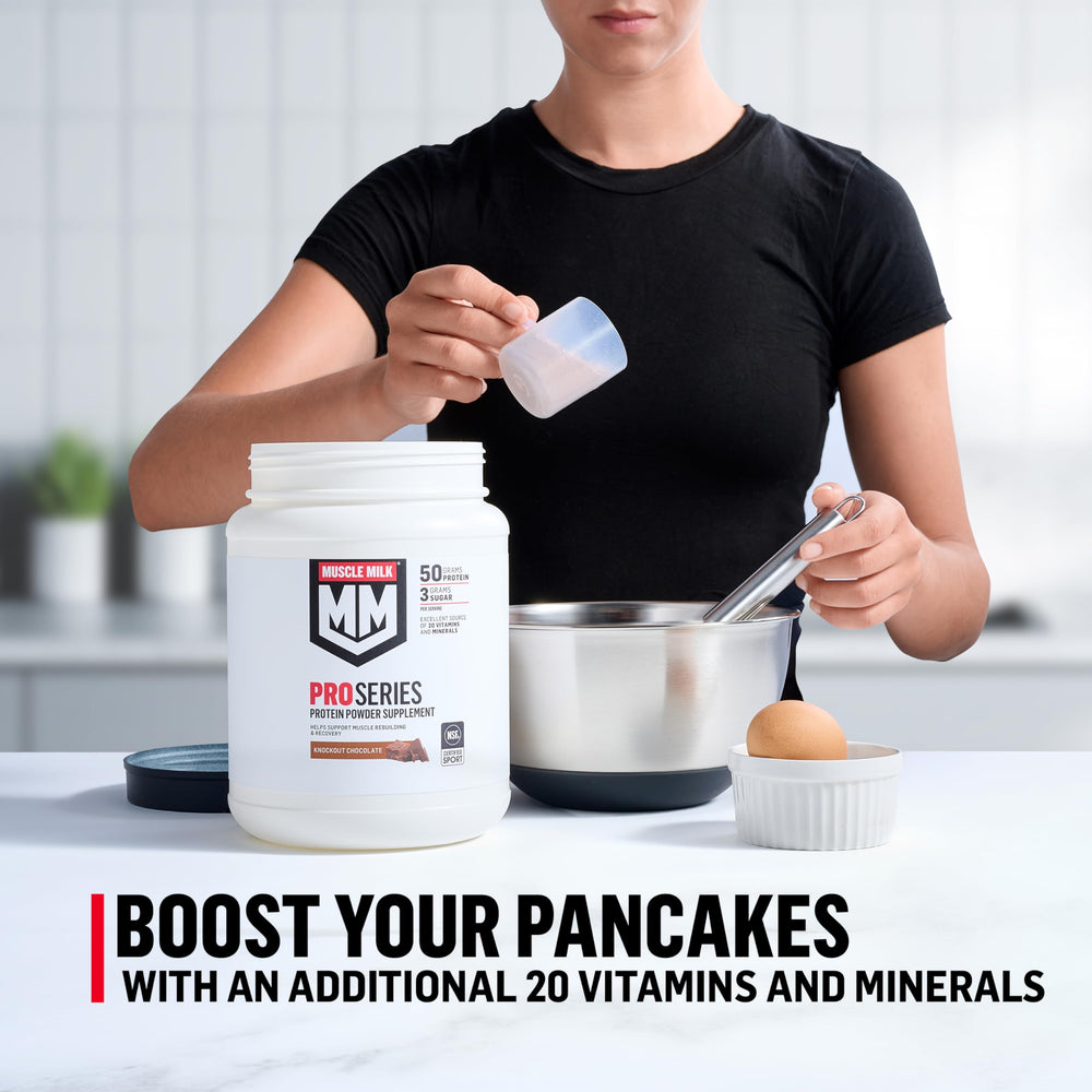Muscle Milk etiqueta nutricional detallada con 50 g de proteína por porción