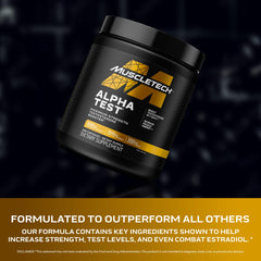 MuscleTech AlphaTest cápsulas en primer plano mostrando textura y fácil ingestión
