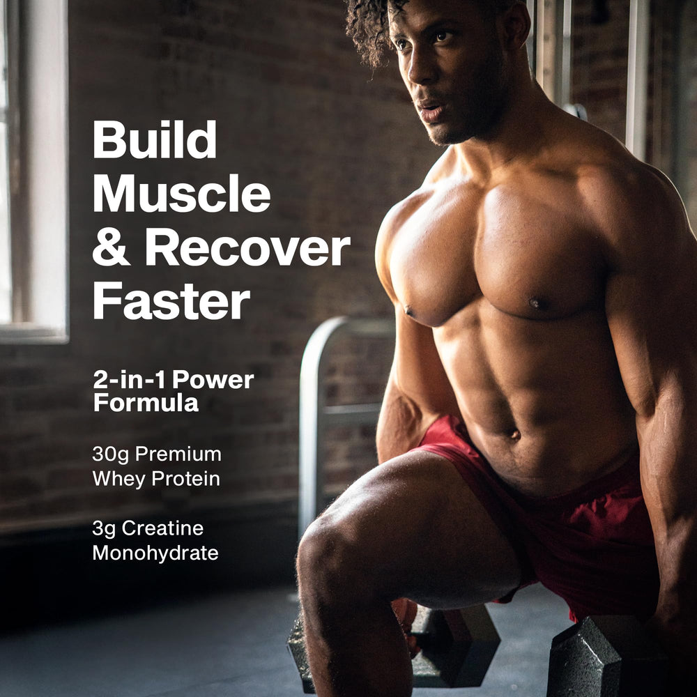 MuscleTech Nitro-Tech cuchara con polvo listo para mezclar y fácil dosificación