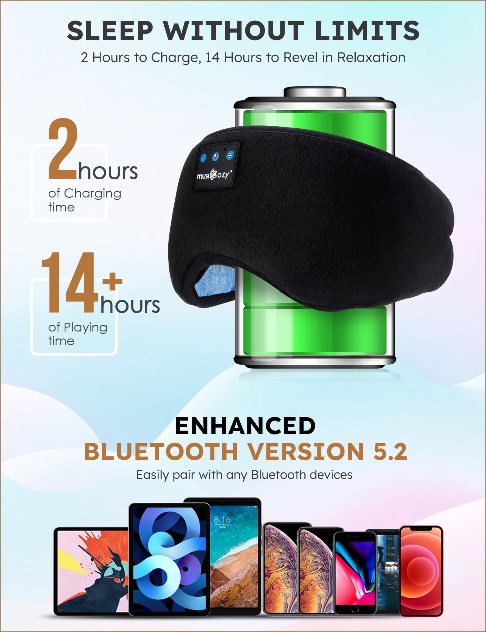 MUSICOZY altavoces HD integrados con sonido nítido y envolvente