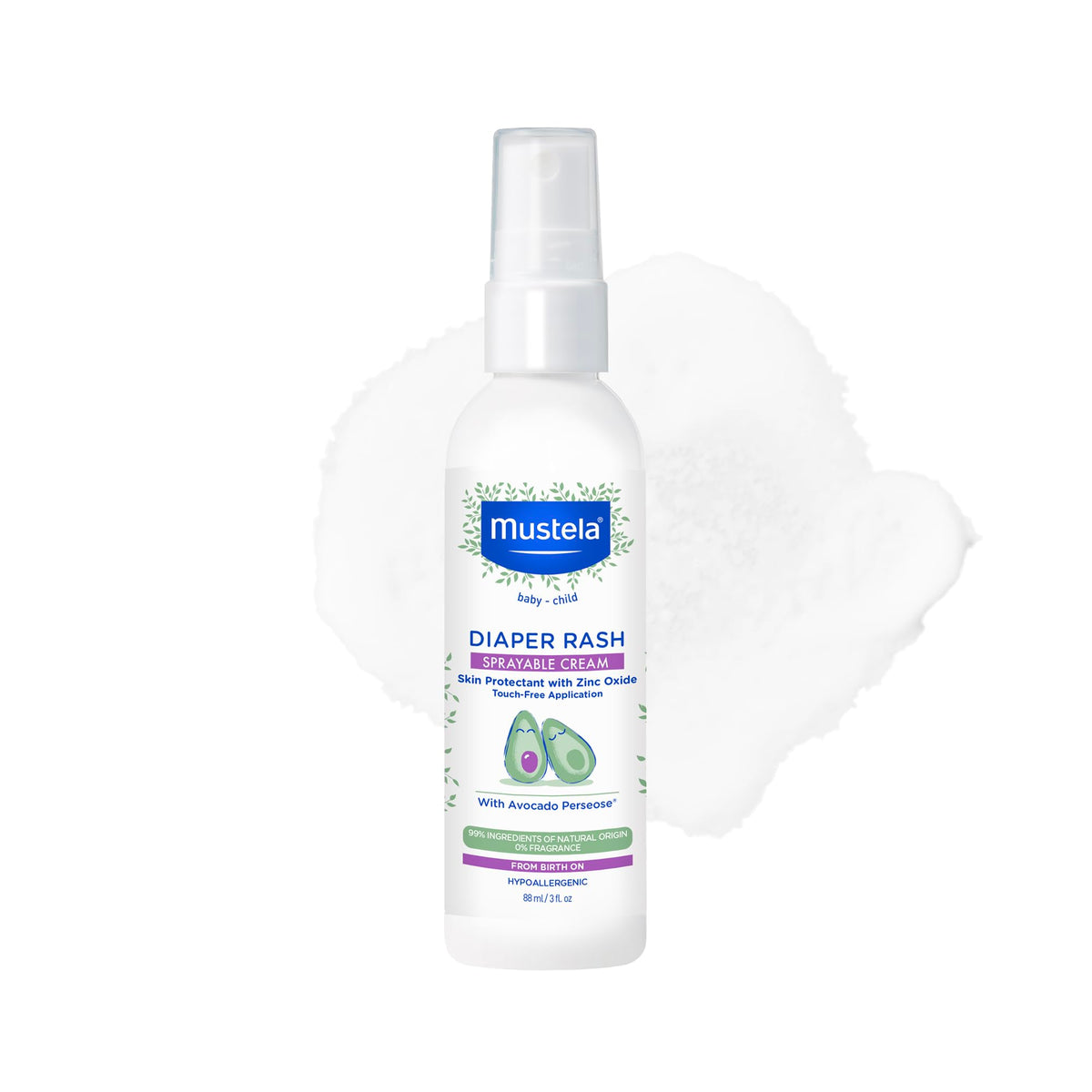 Mustela envase frontal mostrando etiqueta y beneficio protector