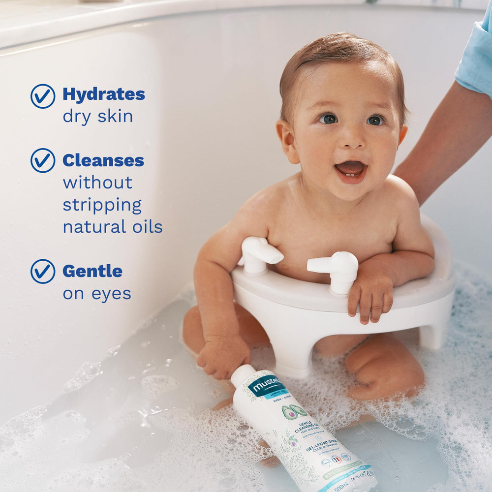 Mustela Avocado Perseose ingredient visual highlighting hydration support