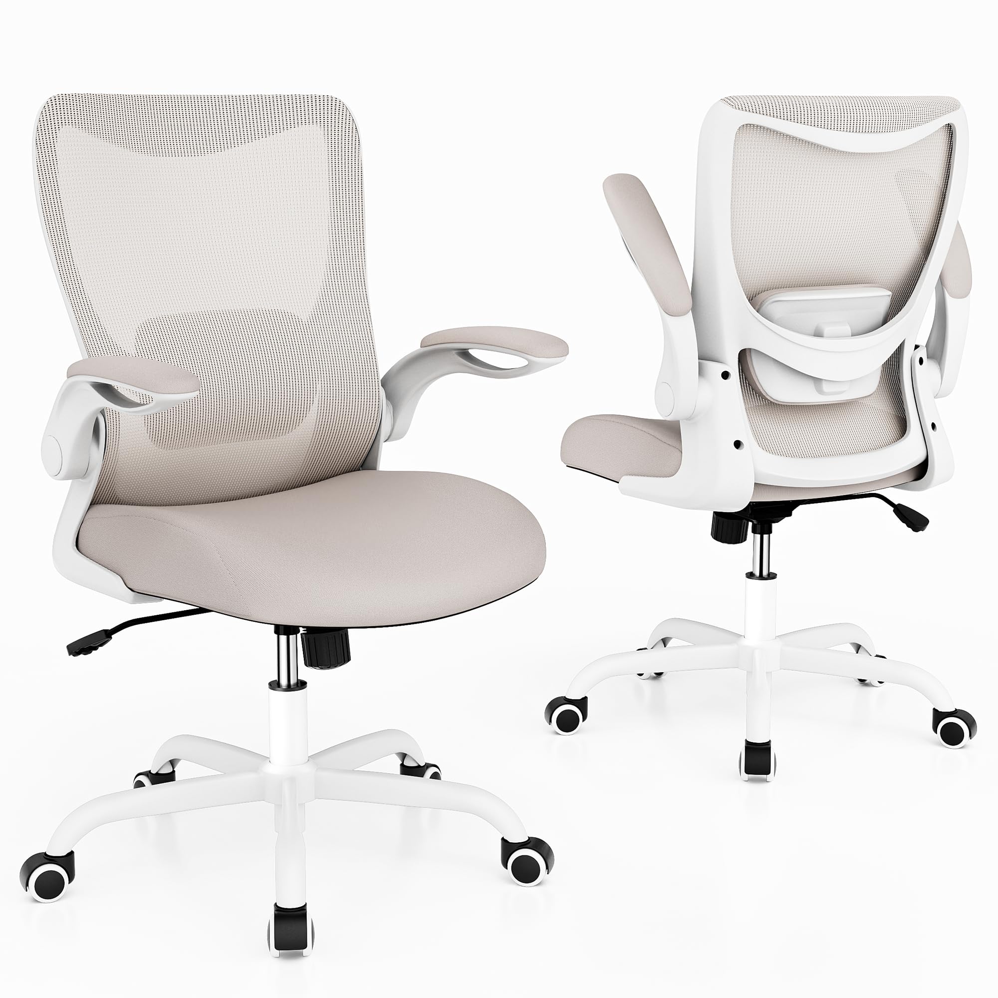 MUXX.STIL silla junto a escritorio mostrando escala y uso ergonómico