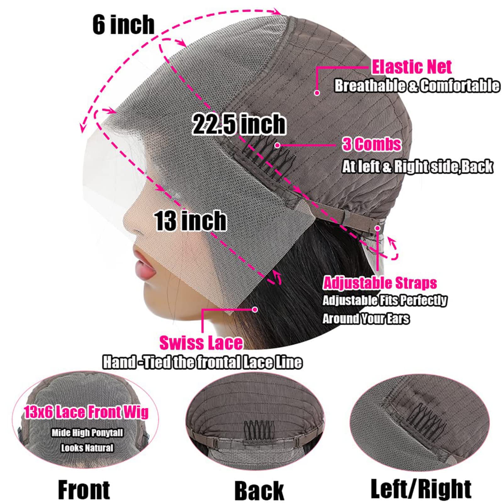 MUZOJET interior de la gorra con correas y peinetas para ajuste seguro