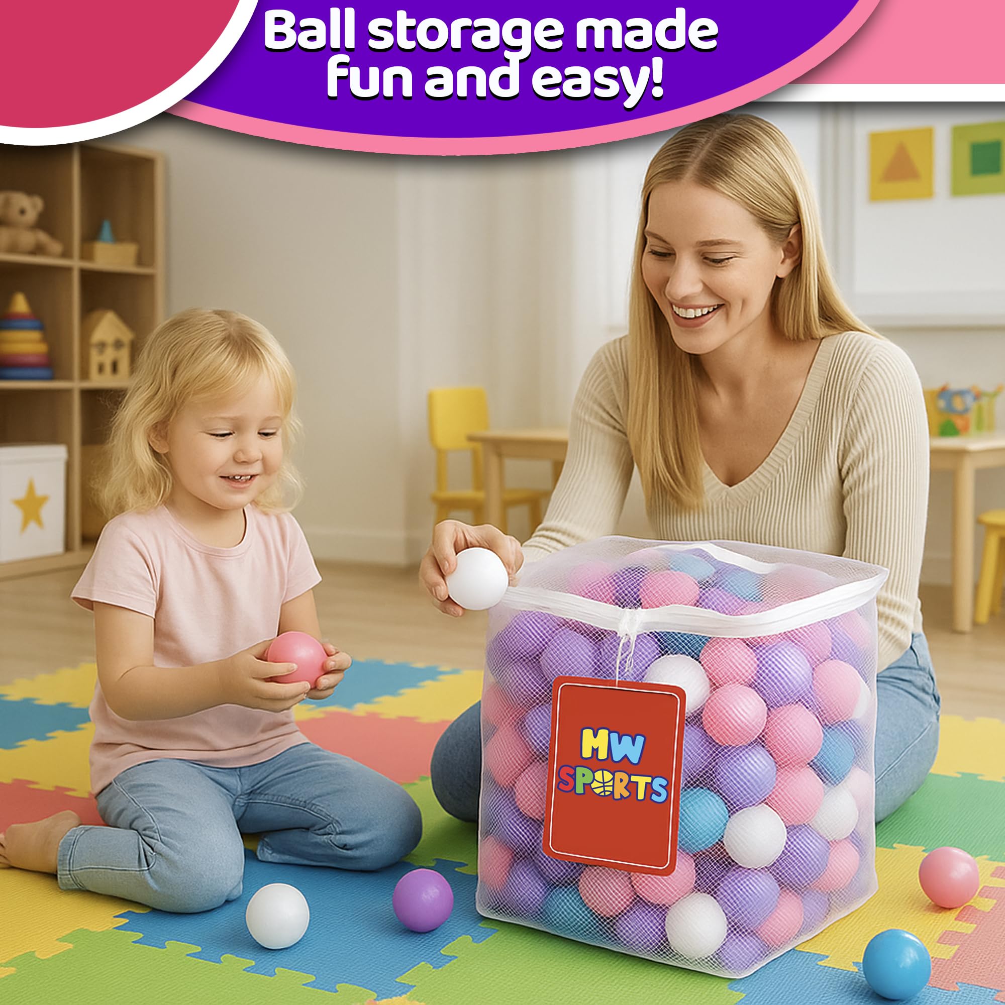MW SPORTS niños jugando con bolas, promoviendo coordinación y juego social