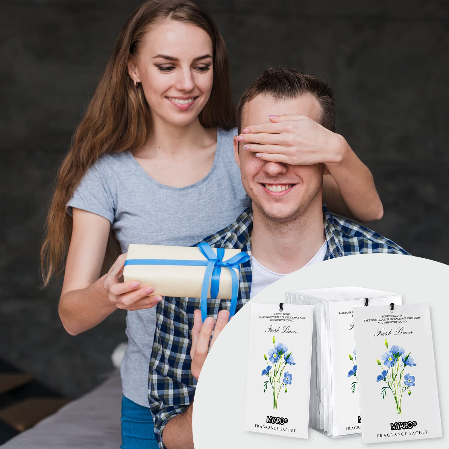 MYARO sachets en armario estilo de vida ambiente ordenado y aroma a lino