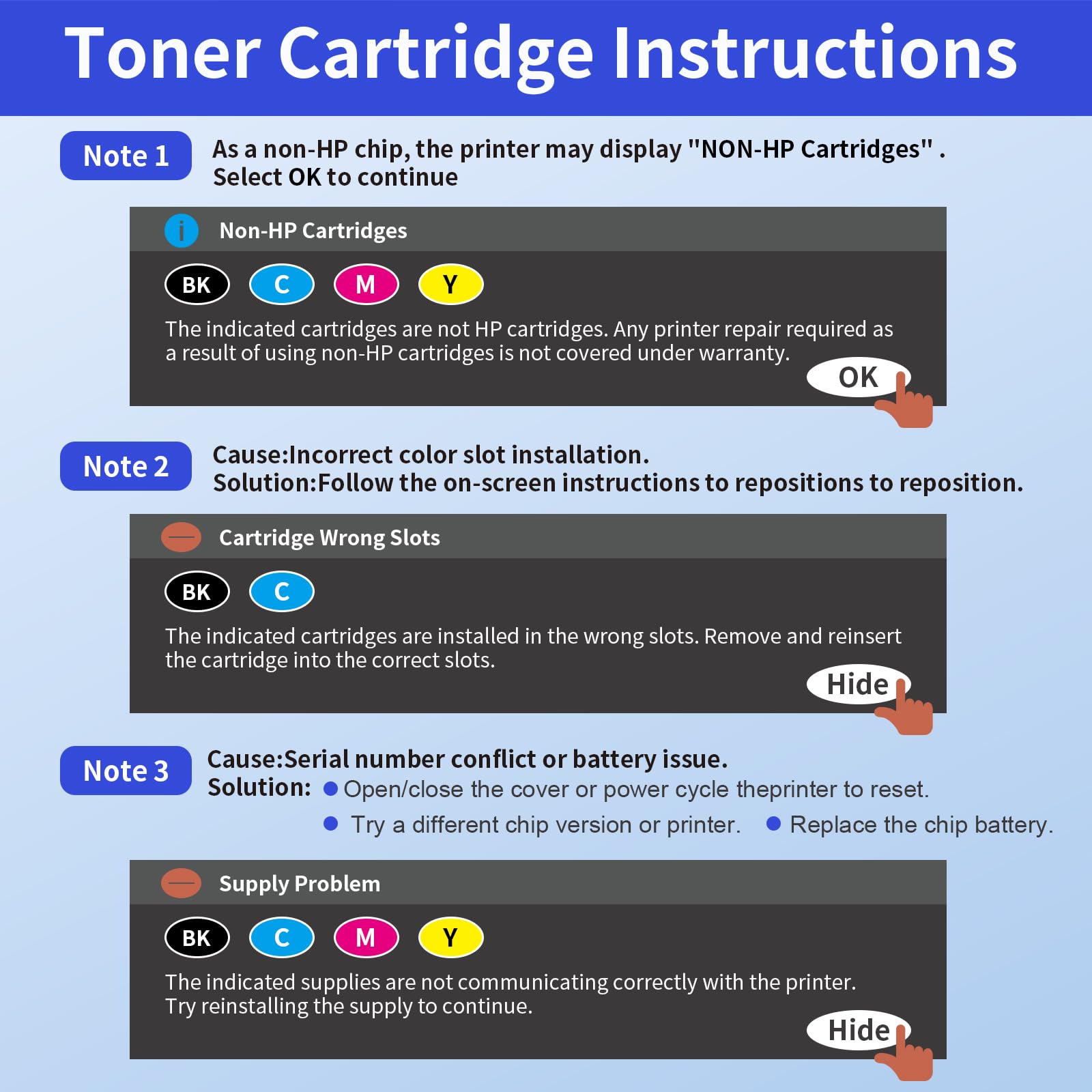 myCartridge caja y embalaje protegiendo los cartuchos durante envío