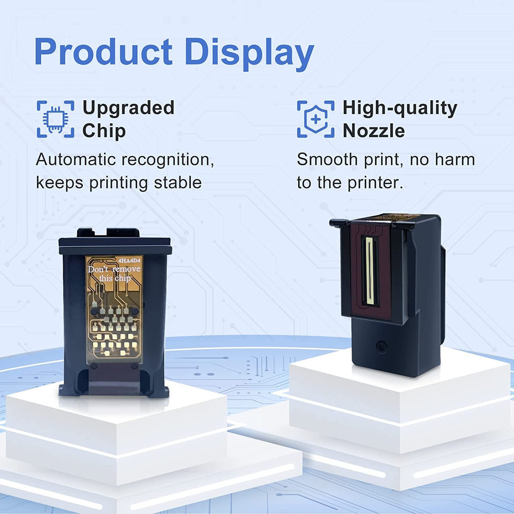 myCartridge SUPRINT cartuchos comparados con una mano para ver escala y capacidad
