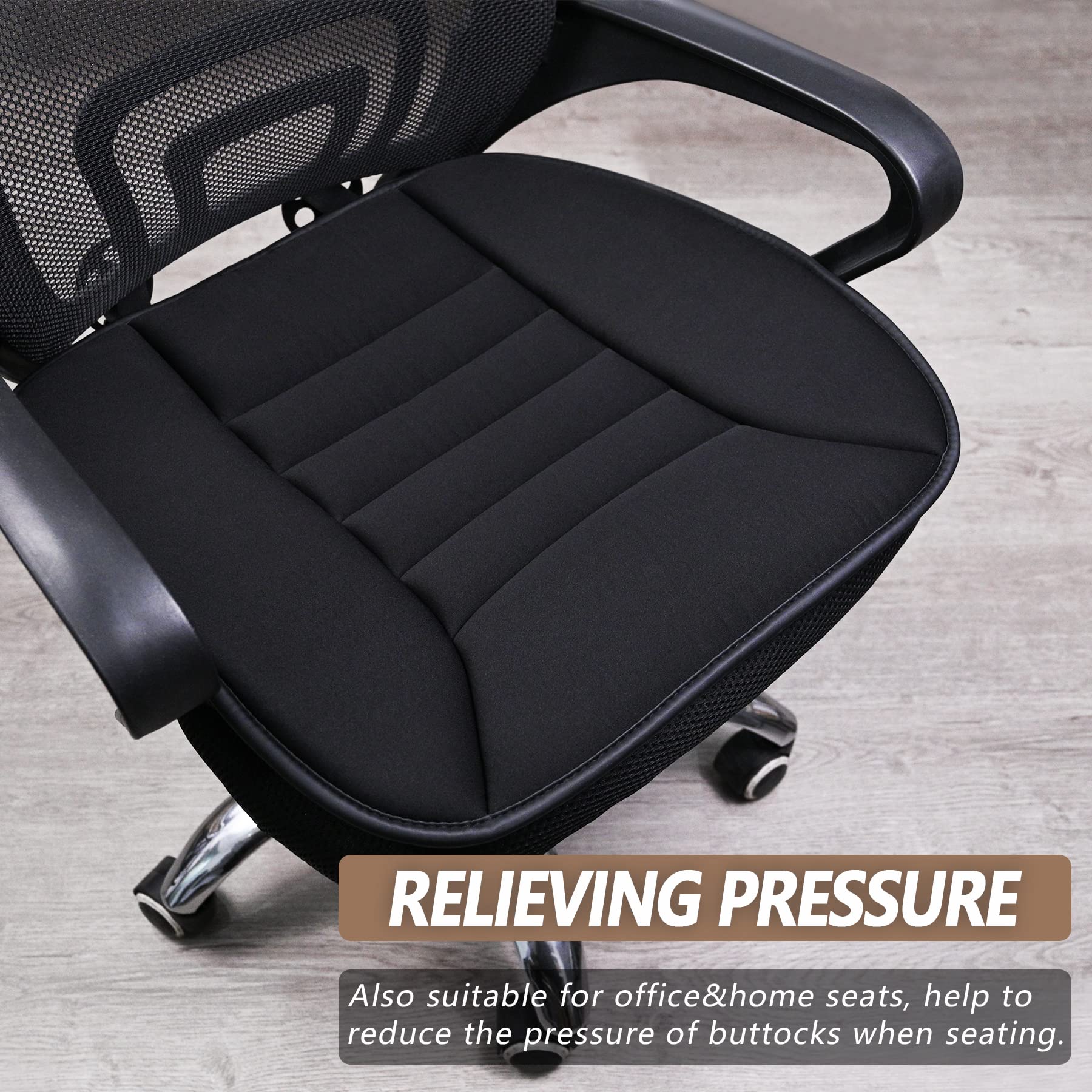 MYFAMIREA cojín en silla de oficina ofreciendo soporte ergonómico