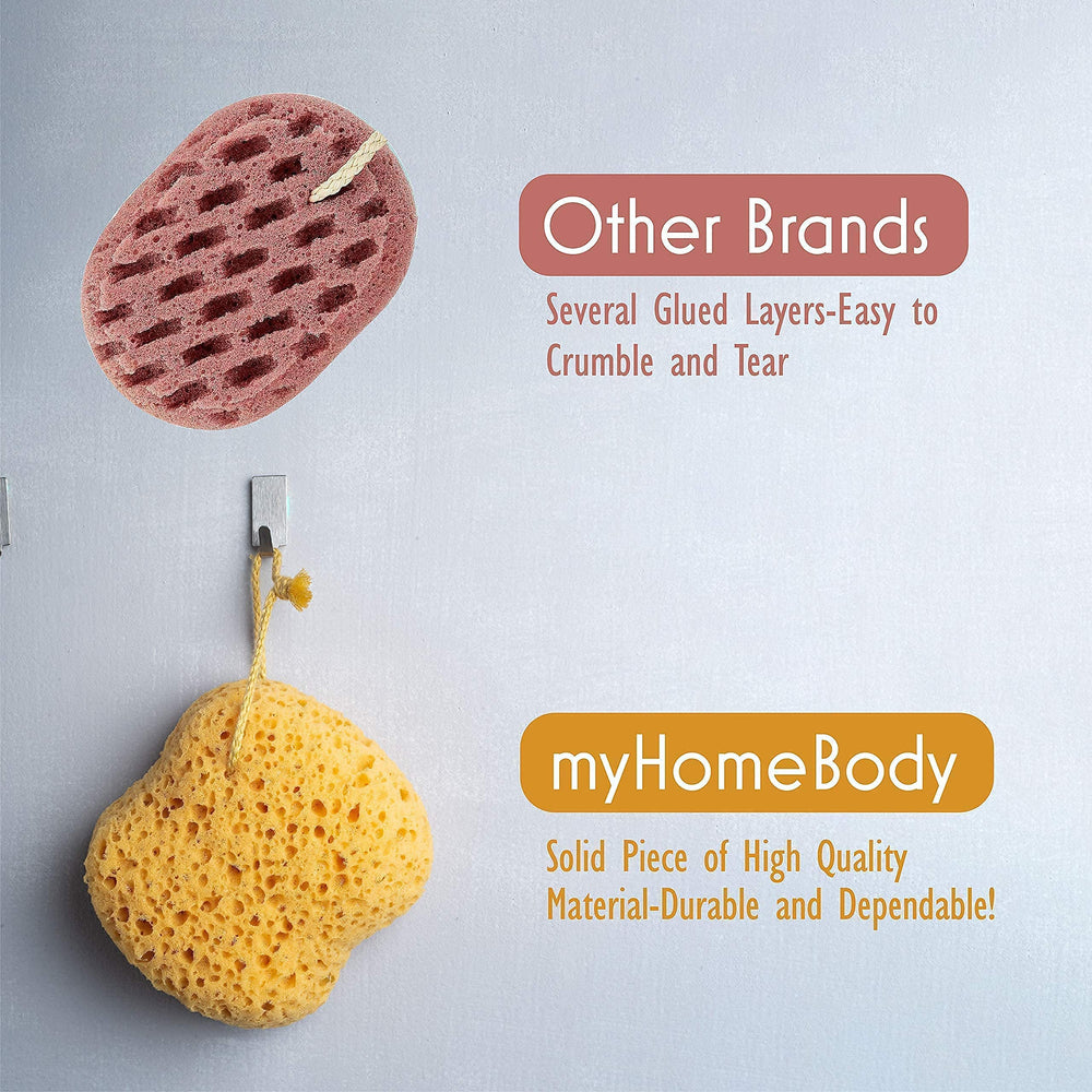 myHomeBody esponja en ambiente de baño transmitiendo comodidad y rutina mejorada